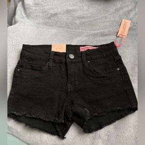 Blank NYC NWT kids Jet Black Jean Shorts size 7